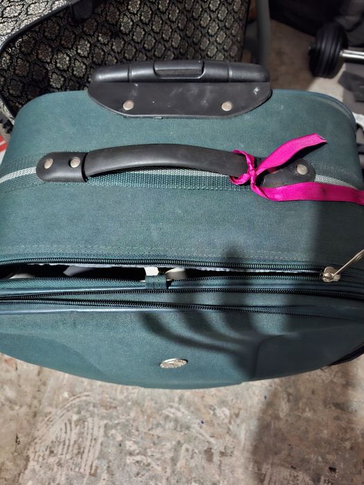 Mala de viagem de porão  verde