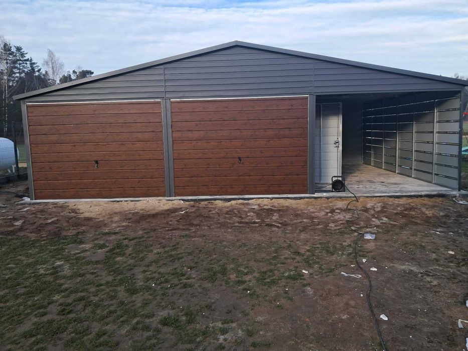 Garaż blaszany 9x6. WZMOCNIONY PROFILAMI. PRODUCENT. Cała Polska