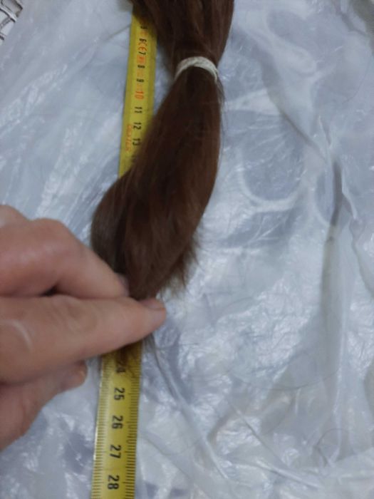 Włosy dziewicze naturalne ciemny blond - 42 gram, 23 cm