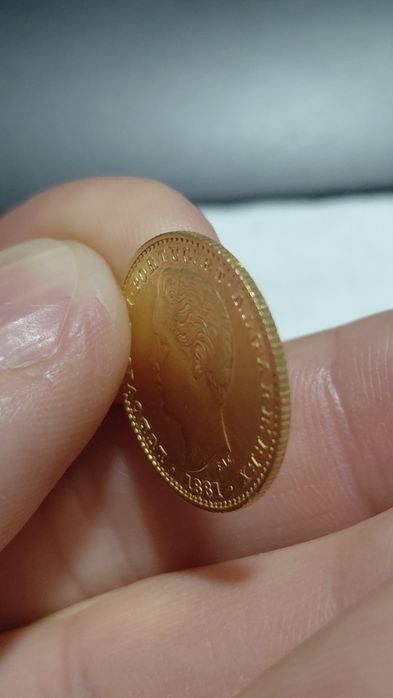 Moeda Ouro  2000 Reis  1881