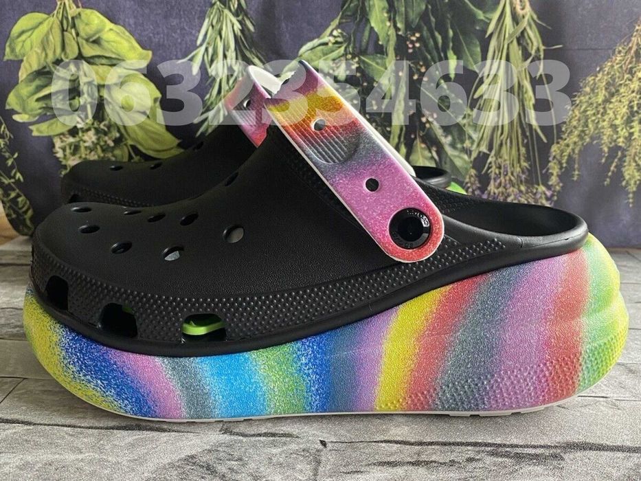 Жіночі клоги крокси на платформі 6 см Високе взуття Crocs Crush Clog