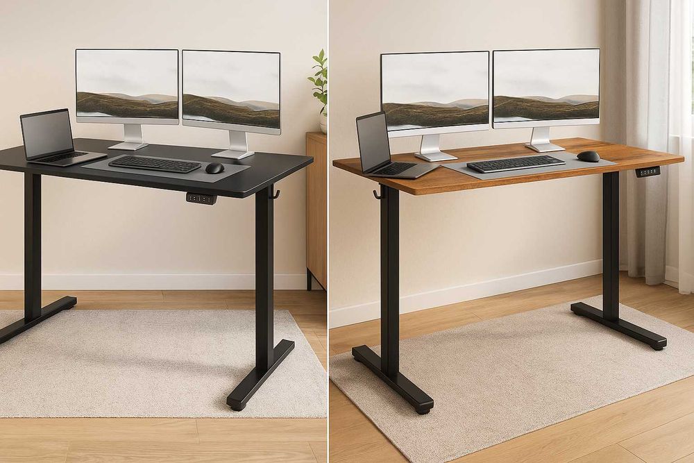 Nowe Biurko Elektryczne Regulowane 120x60cm Podnoszone +Mata Faktura