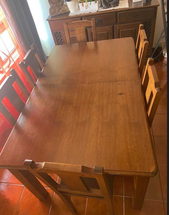 Móveis Sala (Mesa+Cadeiras+Aparador+Bar)