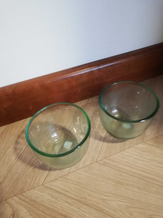 Świecznik szklany zestaw 2szt PartyLite