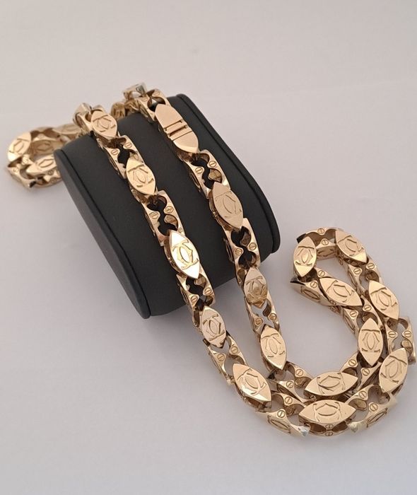 Złoty łańcuszek splot CARTIER 585 64 cm 96 g 350 zł/ 1g
