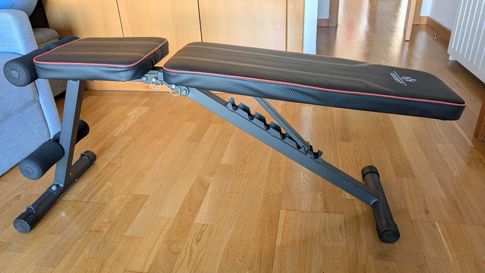 Kit Pesos Ajustáveis (40kg) + Banco Musculação Multifunções Semi-Novo440808971845642244