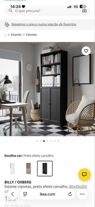 Armário-estante com portas