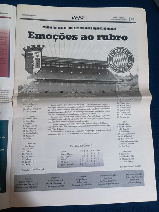 Jornal do ScBraga 2007 vs Bayern Munique