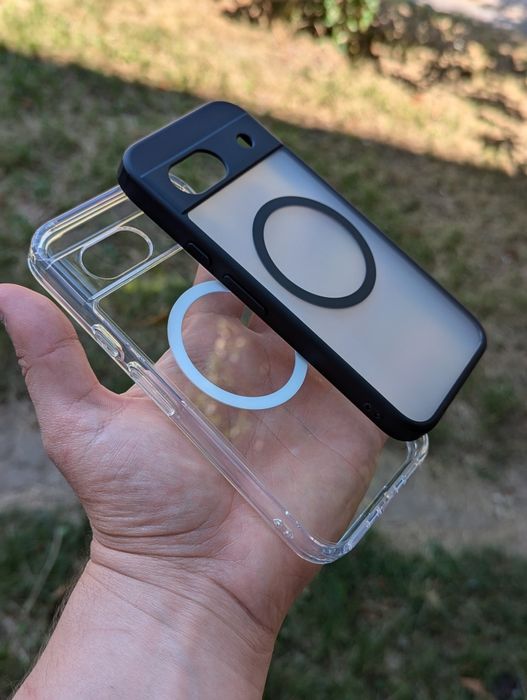 Google Pixel 8A Прозорий/Матовий чохол MagSafe Протиударний чехол