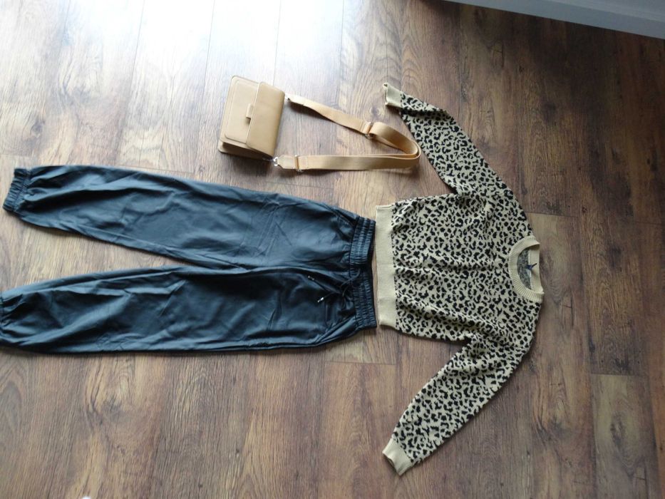 Spodnie damskie skórzane