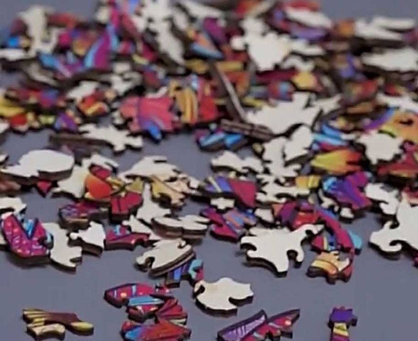 Puzzle Drewniane Dla Dorosłych 300 Elementów MANDALA Drewniane Pudełko