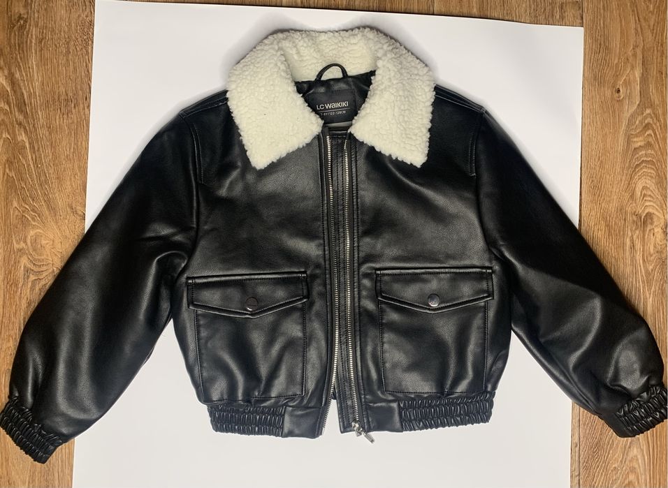 Кожанка дитяча чорна