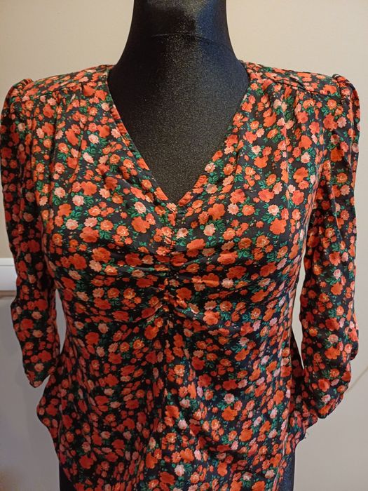 bluzka Primark, dekolt w serek, rękaw 3/4, stan idealny, rozmiar 42