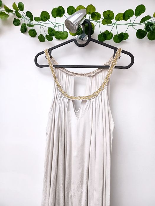 Long Beige Blouse