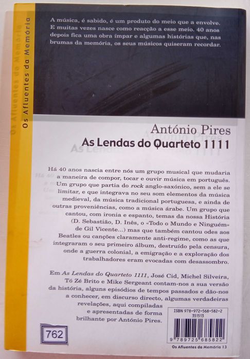 Quarteto 1111 - - - As Lendas do Quarteto 1111 - - - - Livro