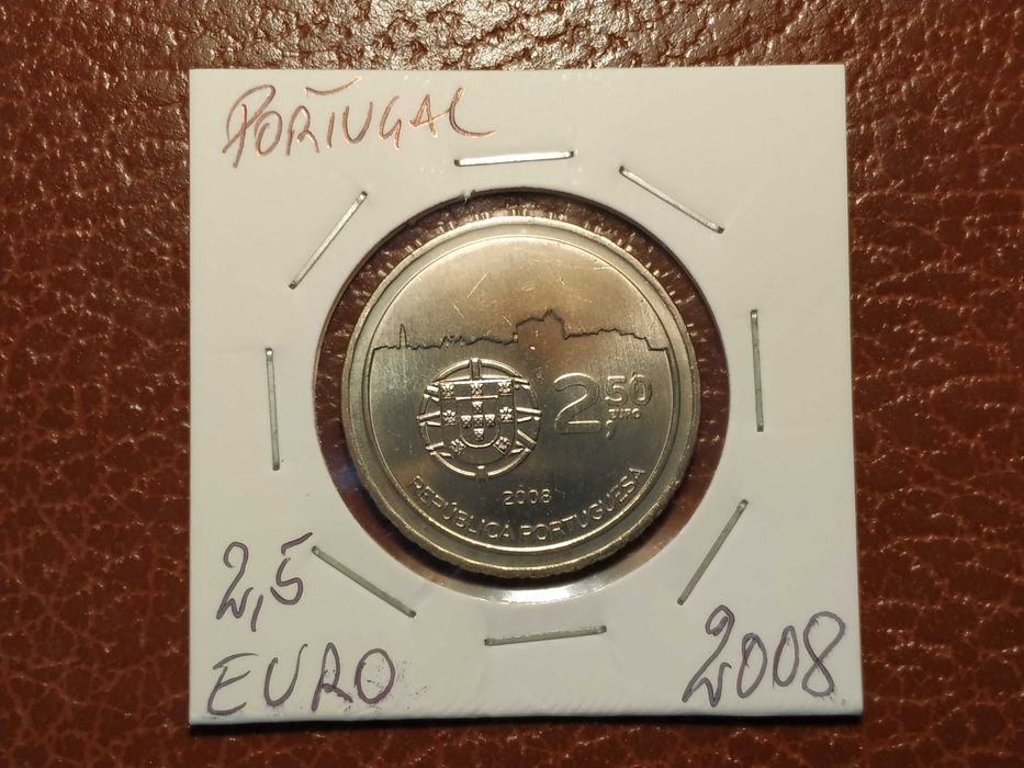 A142 Moeda de 2,5 euro de 2008 Unesco Centro Histórico do Porto