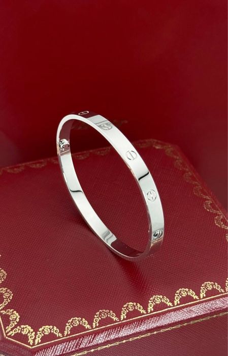 Браслет Cartier Love Оригінал Біле золото 750 проба
