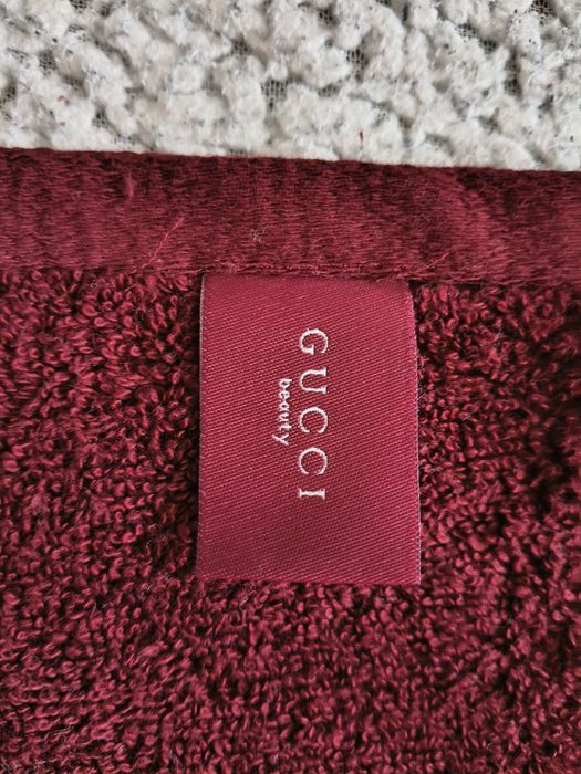 Oryginalny Ręcznik GUCCI Beauty Burgundy (Unikat VIP Gift, Pudełko)