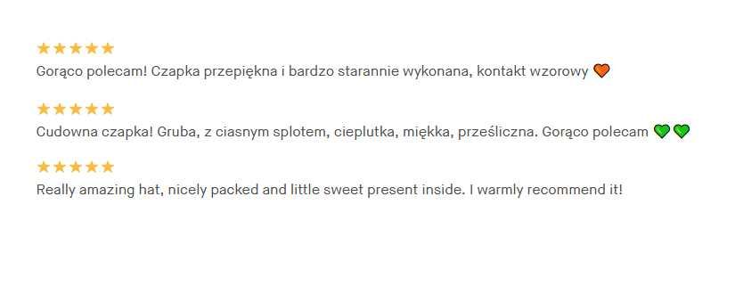 Czerwona gruba ciepła czapka beanie rękodzieło handmade