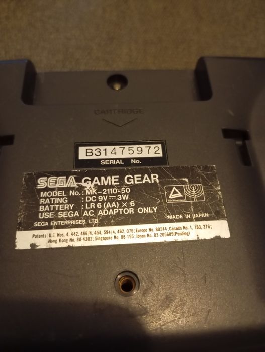 Sega Game Gear com avaria