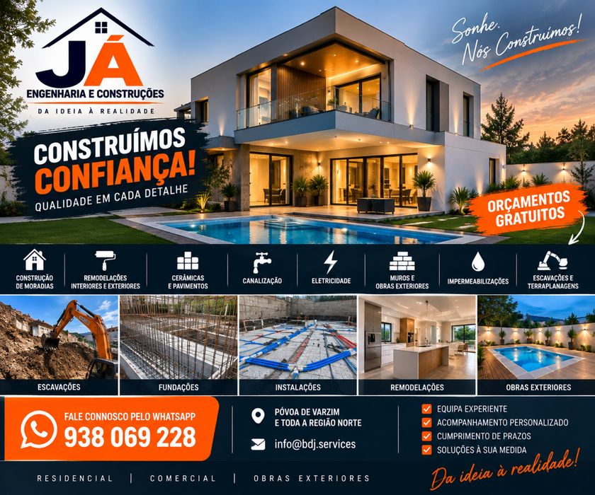 CONSTRUÇÃO E REMODELAÇÃO — JÁ Engenharia e Construções  Da ideia à realidade!