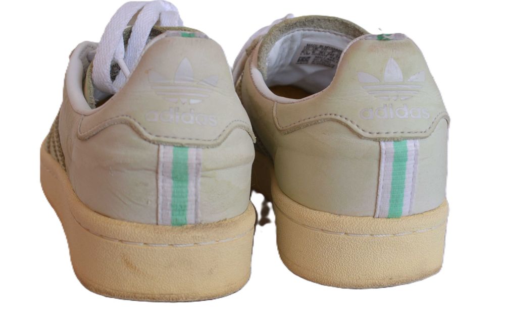 39 Adidas campus skórzane kolor jasno miętowy sneakrsy