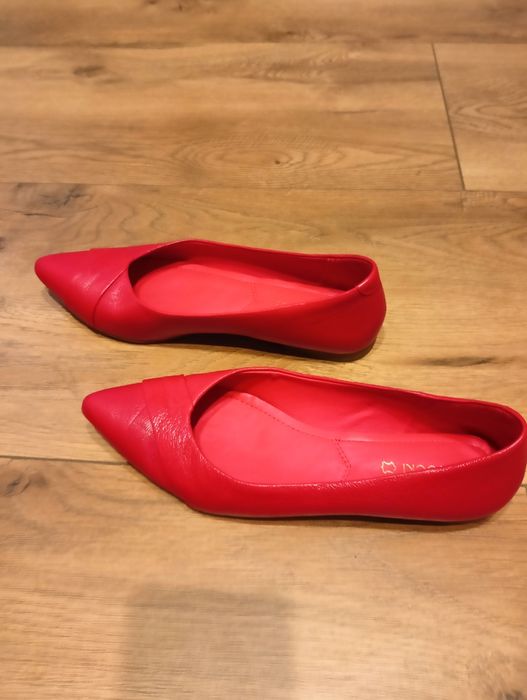 Buty skórzane Lasocki baleriny damskie