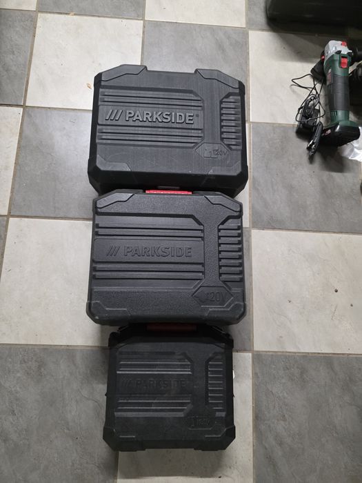 Zestaw narzędzi Parkside pila tarczowa, pompka i pistolet do malowania