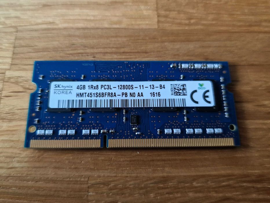 1x Hynix 4GB RAM DDR3L 1600Mhz  (1Rx8 PC3L 12800S-11-13-B4)
