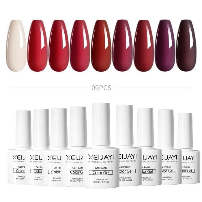 conjunto de 9 vernizes de gel