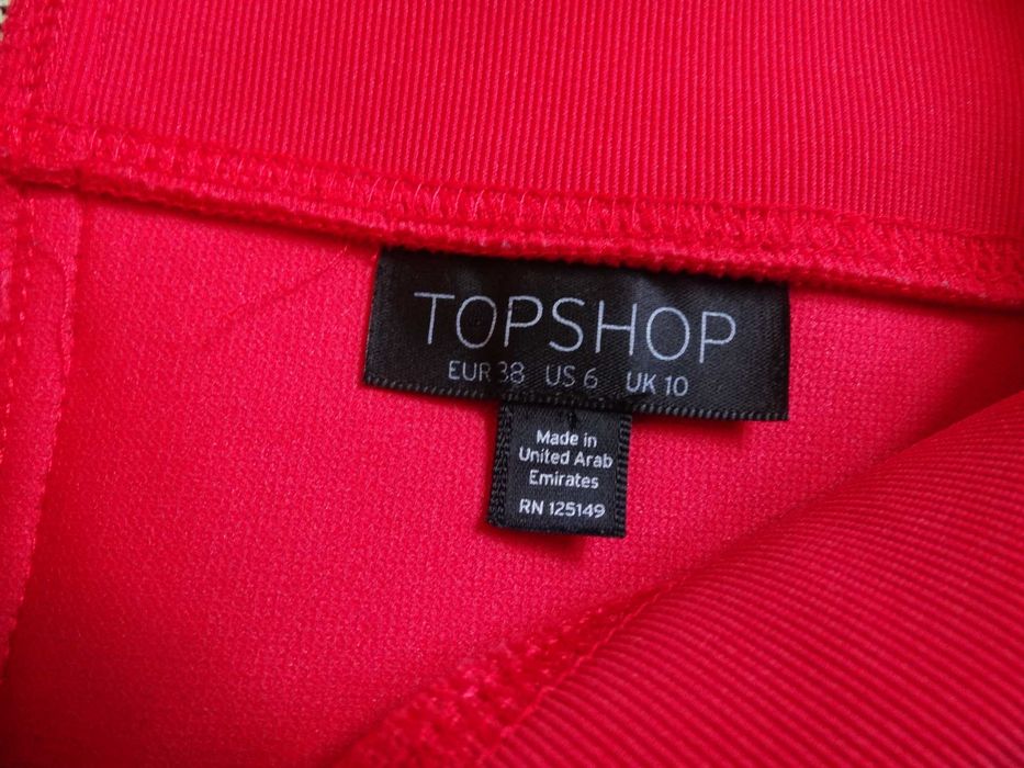 Czerwona spódniczka mini Topshop rozmiar S