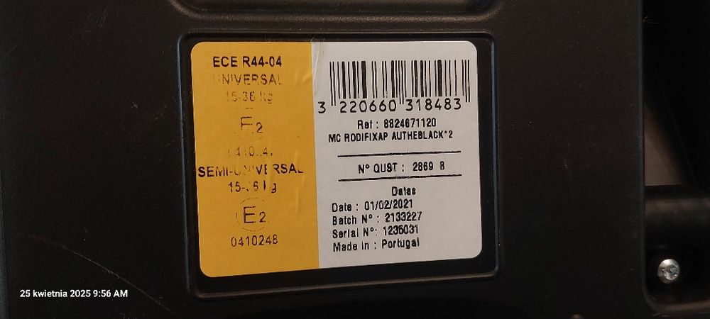 Fotelik samochodowy Maxi Cosi dla dziecka 15-36kg