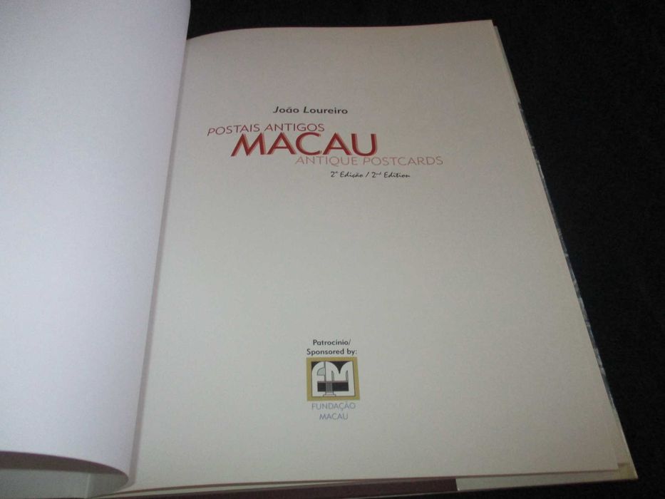 Livro Postais antigos de Macau João Loureiro 2ª edição