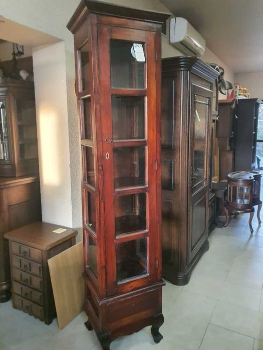 Witryna drewniana lite drewno tekowa kolonialna solidna FV DOWÓZ