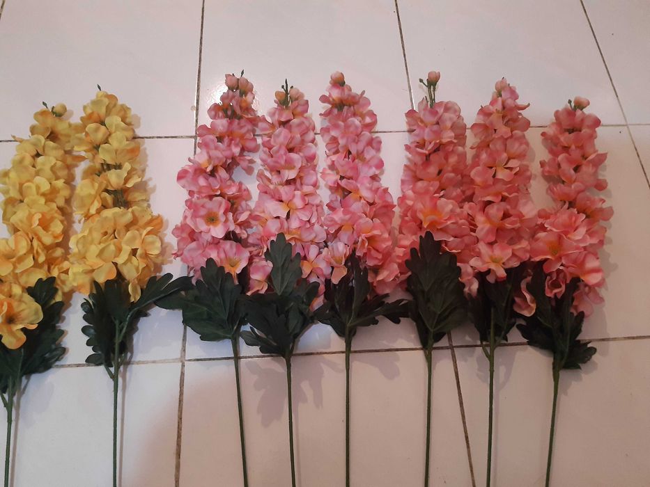 Conjunto 8 pés flores, como novas