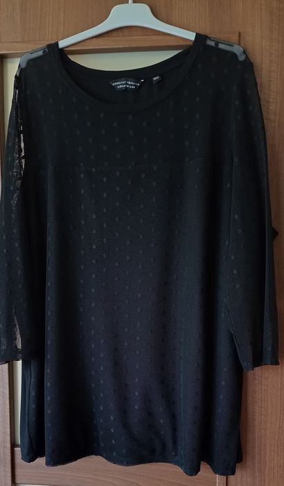 Czarna bluzka Dorothy Perkins  długi rękaw rozmiar 56 elegancka