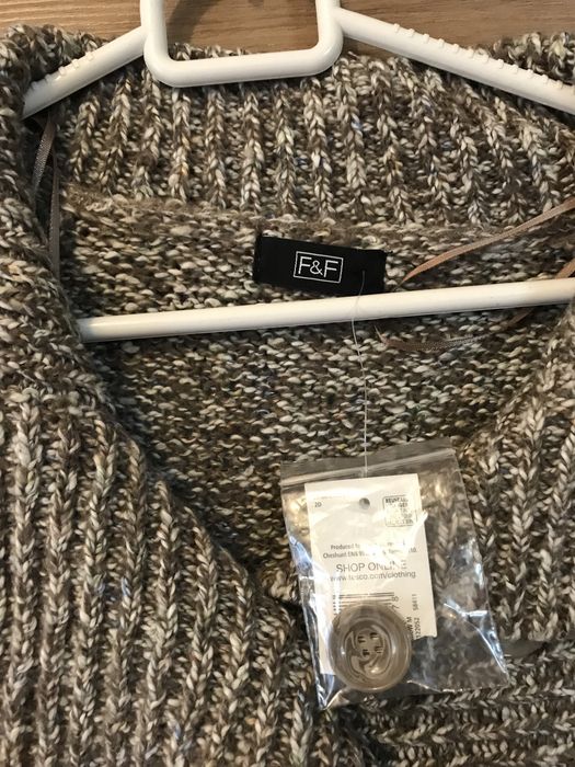 Ponczo M brazowy melanż