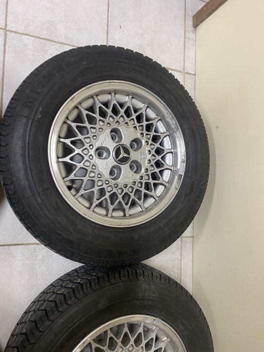 Jantes 15” 5x112 com aba Rial Mercedes w124 w201 190 com pneus