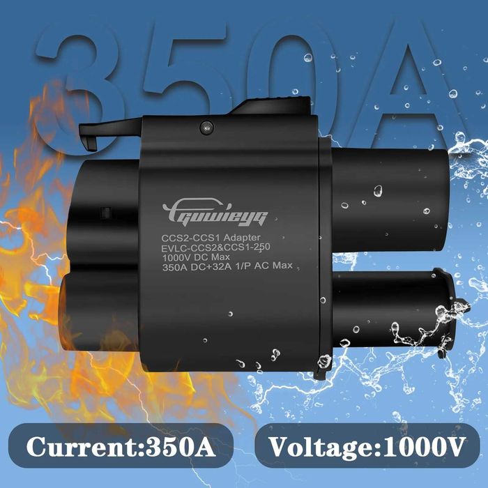 Перехідник електромобіля Америка CCS2 - CC1 Адаптер 350A 250кВТ