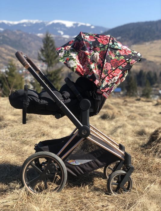 Дитячий візок cybex priam spring blossom прогулянкова коляска