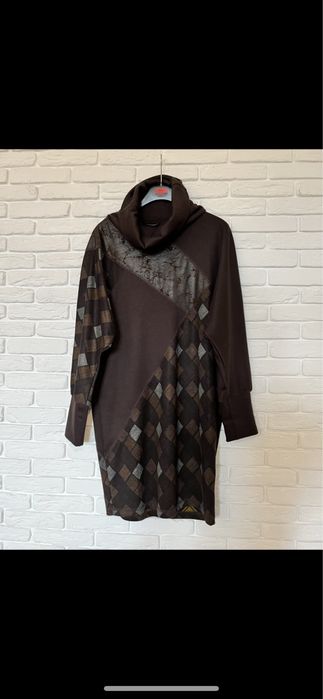 Платье теплое комбинированное