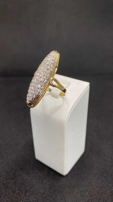 Złoty Pierścionek z cyrkoniami 14ct 585, 6,89g, rozmiar: 17