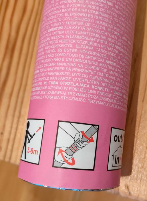Tuba Confetti 2 sztuki na wesele święta urodziny białe serca