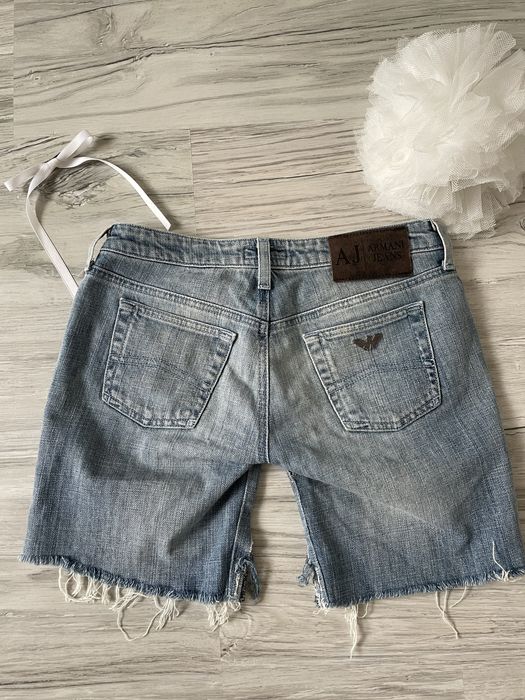 damskie jeasnowe bermudy Armani / krótkie dżinsowe szorty rozmair XS