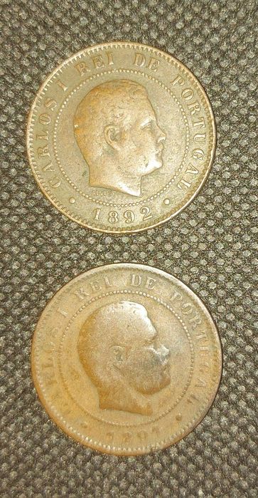 Moedas 10 reis 1892 e 1891