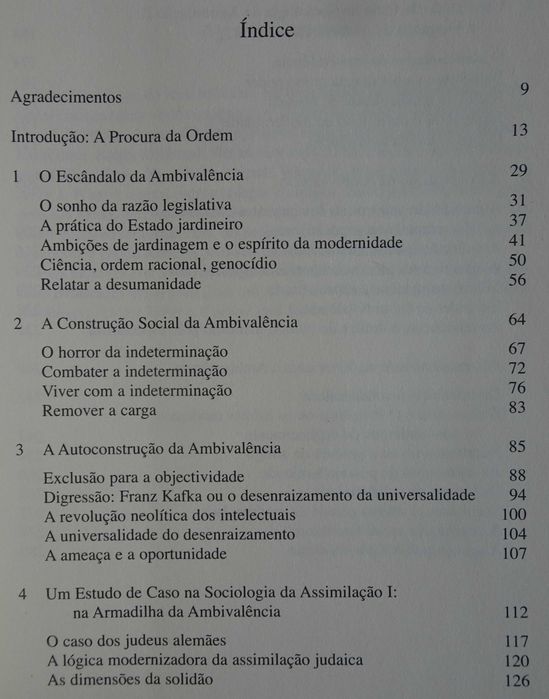 Modernidade e Ambivalência de Zygmunt Bauman
