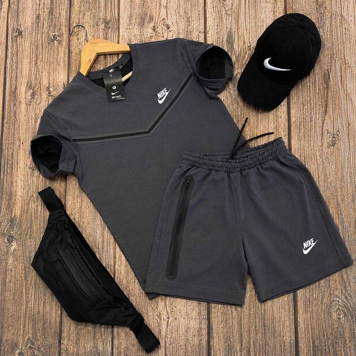 Спортивный костюм мужской Nike Tech летний футболка шорты найк