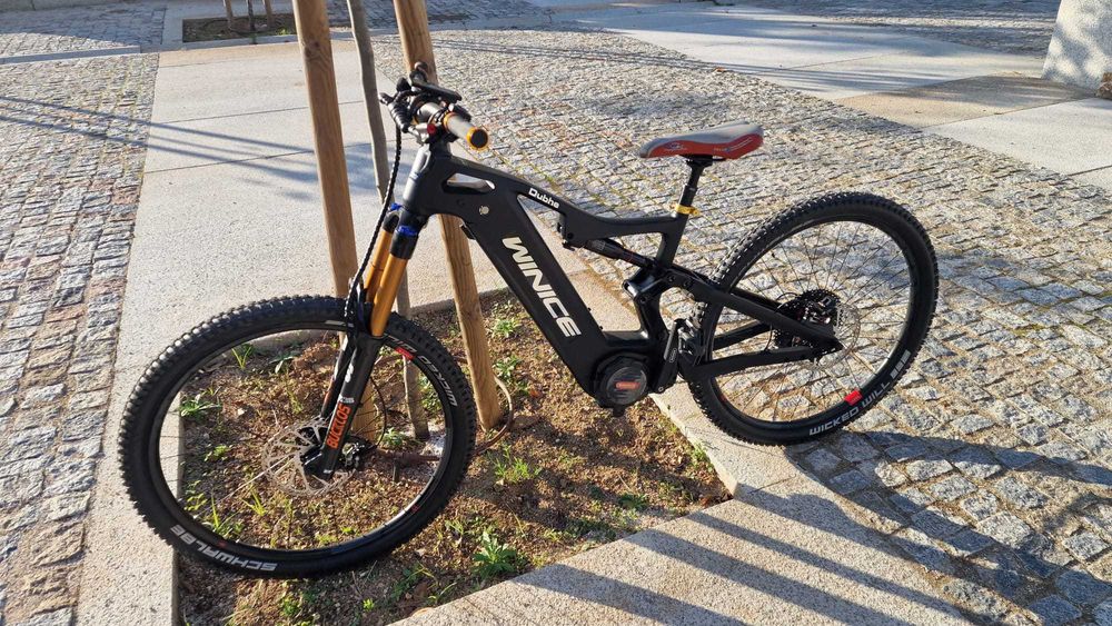 Bicicleta elétrica WINICE Bafang em carbono
