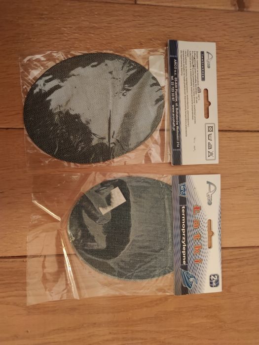 Łatki łatki 6 sztuki termoprzylepne jeans blue granat niebieski