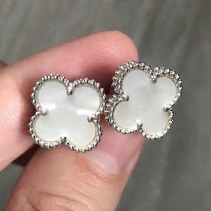 OLX-доставки нема! Нові срібні сережки у стилі VAN CLEEF 925 проби!